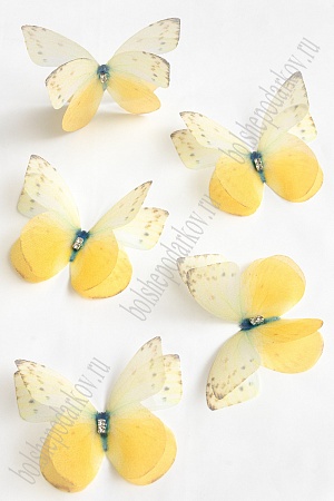 Бабочки шифоновые большие 6 см (10 шт) SF-4485, №20