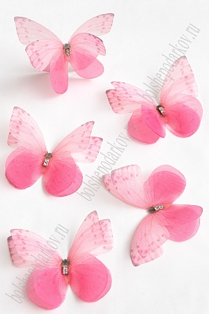 Бабочки шифоновые большие 6 см (10 шт) SF-4485, №21