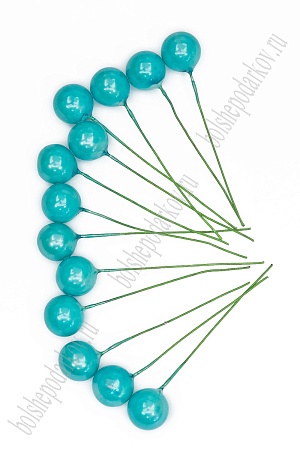 Ягодка на веточке 12 мм (100 шт) SF-021, голубой