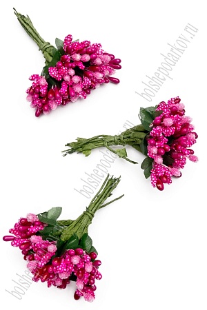 Тычинки с сахарными вставками, фукси (144 шт) SF-2276