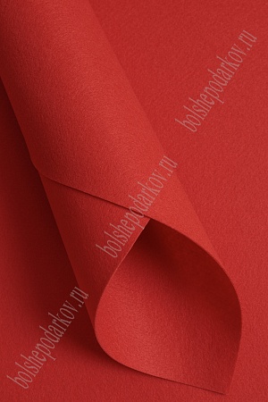 Фетр жесткий 1,2 мм, Корея Solitone 40*55 см (5 шт) красный №837