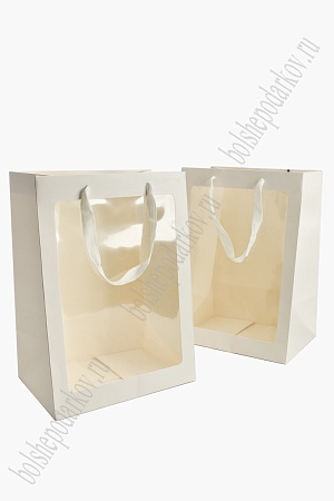 Пакет с окошком 25*35*18 см (10 шт) SF-7130, белый
