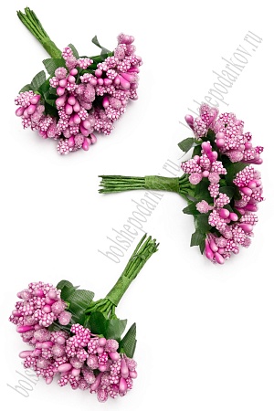 Тычинки с сахарными вставками, розовый (144 шт) SF-2276