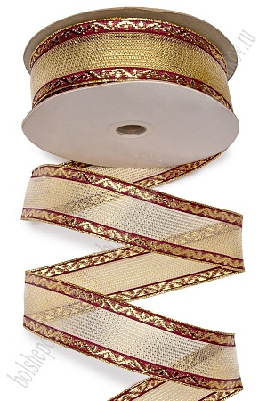 Лента декоративная 3,8 см*25 ярд, 38-551