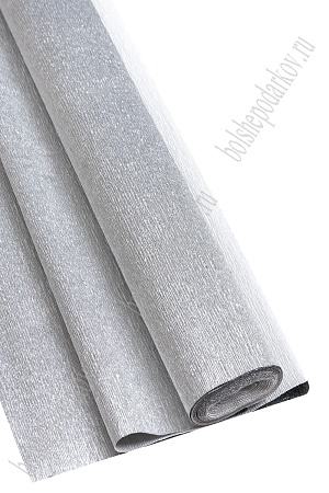 Бумага гофрированная металл, серебряная, 140 гр. № 912
