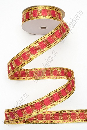 Лента декоративная 3,8 см*25 ярд, 38-503