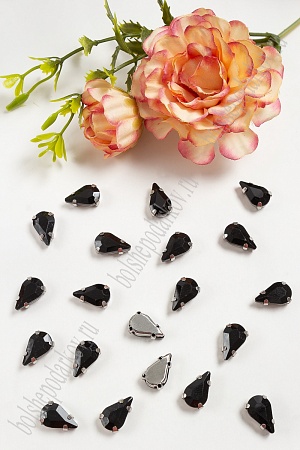 Стразы пришивные 13 мм &quot;Капелька&quot; (20 шт) SF-3709, черный №16