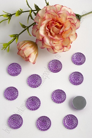 Стразы круглые 16 мм (100 шт) SF-376/1607, фиолетовый