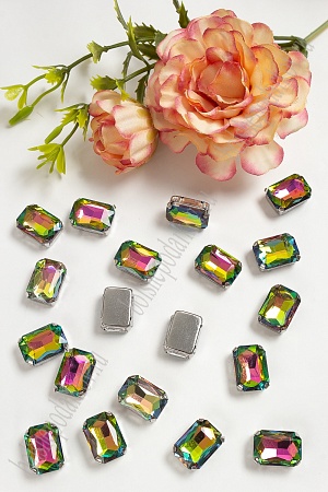 Стразы пришивные 14 мм &quot;Прямоугольник&quot; (20 шт) SF-3703, хамелеон №24