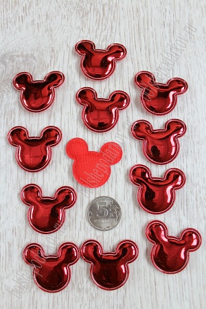 Патч 3D, глянец &quot;Мультик&quot; 4*3,5 см (20 шт) SF-1537, красный