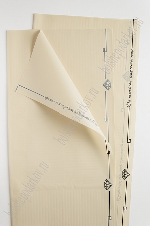 Пленка матовая для цветов &quot;Алмаз&quot; 58*58 см (20 шт) SF-2358, бежевый