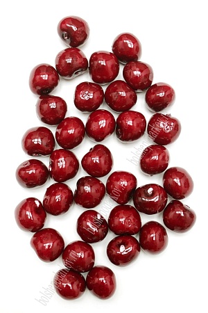 Муляж декоративный черешня темно-красная, маленькая (100 шт) SF-20