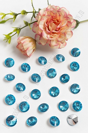 Стразы объемные 12 мм (100 шт) SF-392, голубой