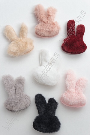 Патч меховой &quot;Зайка&quot; 4,2*6 см (30 шт) SF-3164, ассорти