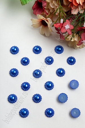 Полубусины &quot;Цветочек&quot; 14 мм*400 гр (SF-3174) синий №134