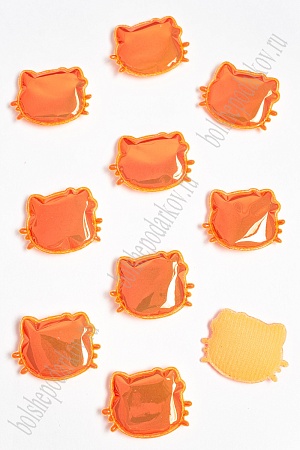 Патч глянец &quot;Котёнок&quot; 3*3,5 см (10 шт) SF-2972, оранжевый