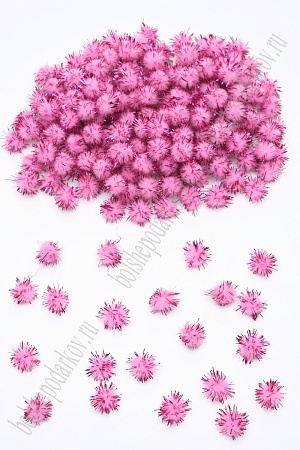 Помпоны с люрексом 10 мм (200 шт) SF-1167, розовый