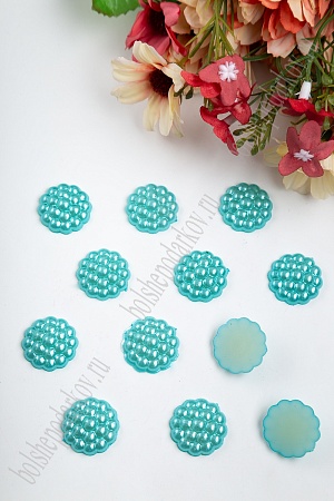 Полубусины декоративные &quot;Серединки&quot; 20 мм, SF-429 (50 гр) голубой №98