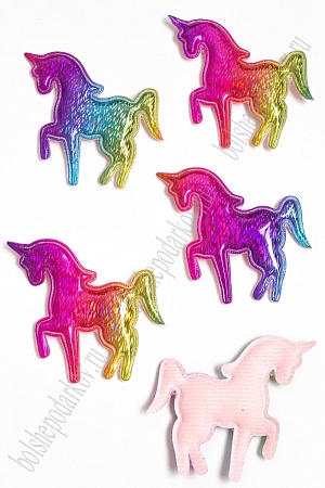 Патч голографик &quot;Единорог&quot; 6*6,5 см (10 шт) SF-2974, №6