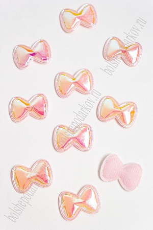 Патч глянец &quot;Бантик&quot; 3,5*2,5 см (10 шт) SF-2972, желтый хамелеон