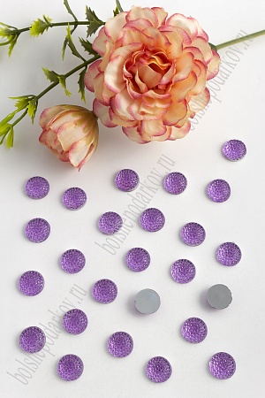 Стразы круглые 10 мм (200 шт) SF-373/1604, фиолетовый