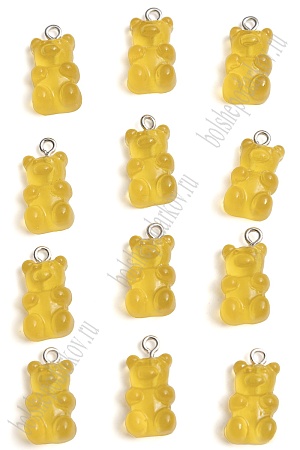 Подвеска &quot;Мишка&quot; 10*17 мм (30 шт) SF-7284, желтый