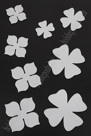 Набор пластиковых шаблонов 1 мм &quot;Цветы №3 Четырехлистник&quot;