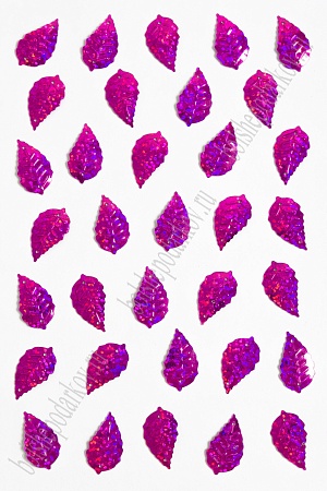 Пайетки &quot;Листик&quot; 25*14 мм*500 гр (SF-3064), фукси