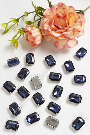 Стразы пришивные 14 мм &quot;Прямоугольник&quot; (20 шт) SF-3703, темно-синий №11