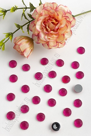 Стразы круглые 10 мм (200 шт) SF-373/1604, фукси