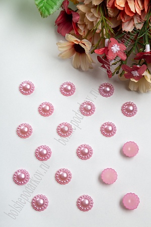 Полубусины &quot;Цветочек&quot; 14 мм*400 гр (SF-3174) розовый №95
