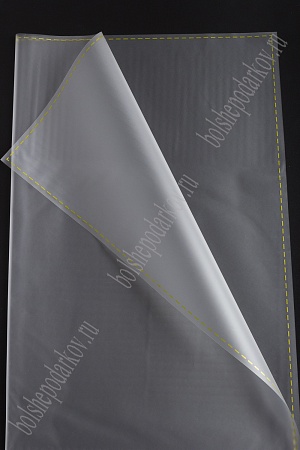 Пленка матовая для цветов с кантом &quot;Строчка&quot; 58*58 см (20 шт) SF-2356, прозрачный