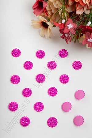 Полубусины декоративные &quot;Серединки&quot; 12 мм, SF-427 (50 гр) фукси №107