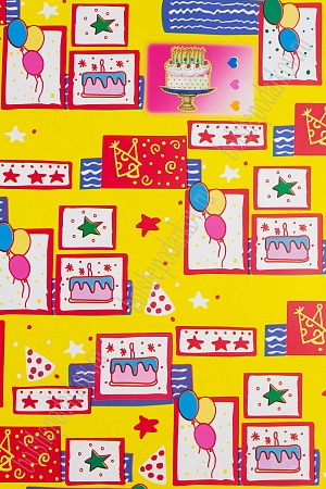 Пленка упаковочная &quot;С Днем Рождения&quot; 50*70 см (50 листов) SF-5572, №2