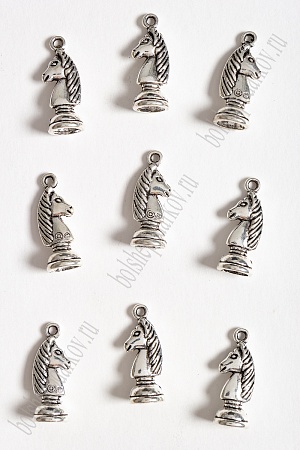 Подвеска металл 21*8 мм &quot;Конь №5170&quot; (50 гр) SF-3392, серебро