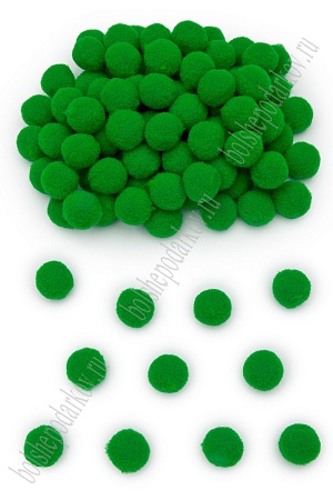 Помпоны Premium 1,5 см (200 шт) SF-3308, зеленый №19