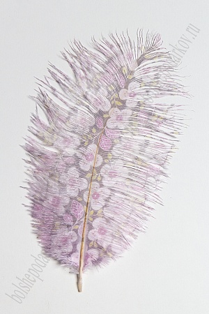 Перо декоративное 23*10 см  &quot;Цветочек&quot; фиолетовый