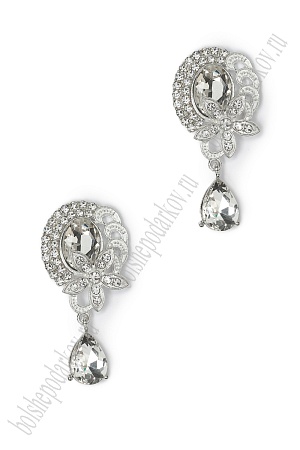 Серединка ювелирная с подвеской (2 шт) SF-7492, серебро №09