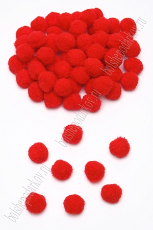Помпоны 20 мм (100 шт) SF-1165, красный