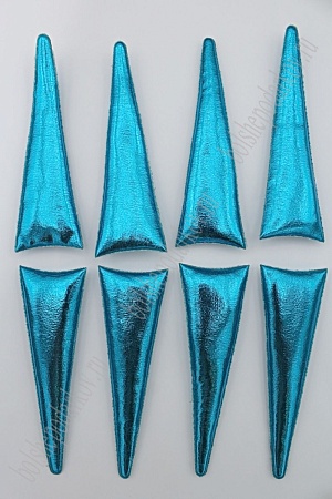 Патч 3D &quot;Рог&quot; 10*2,5 см (10 шт) SF-1887, бирюзовый