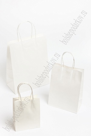 Пакет крафтовый 21*27*11 см (12 шт) SF-7176,  белый