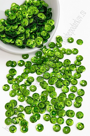 Пайетки круглые 6,5 мм*500 гр. (SF-1146) зеленый №50104