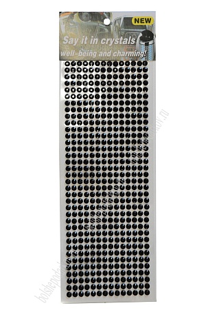 Стразы декоративные 6 мм (504 шт) SF-3177, черный