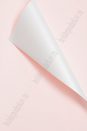 Пленка двухсторонняя для цветов 58*58 см (20 листов) SF-7067, розовый/белый №161