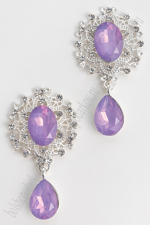 Серединка ювелирная с подвеской (2 шт) SF-7022, сиреневый А27