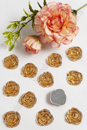 Стразы 20 мм &quot;Розочка&quot; (50 шт) SF-1617, золото №24