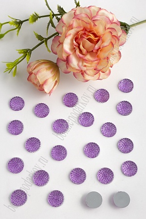 Стразы круглые 12 мм (100 шт) SF-374/1605, фиолетовый