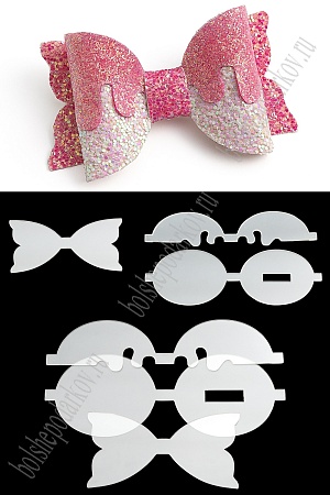 Набор пластиковых шаблонов 1 мм &quot;Бант мороженое&quot;