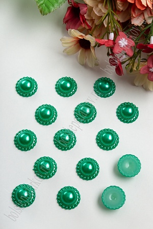 Полубусины &quot;Цветочек&quot; 18 мм, SF-431 (50 гр) зеленый №135