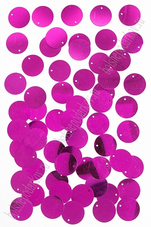 Пайетки круглые 19 мм (50 гр) SF-3070, фукси